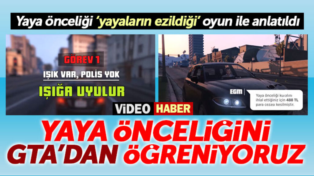 Samsun Valiliği, Yaya Önceliğini Bir de GTA'dan Öğreniyoruz videosu yayınladı