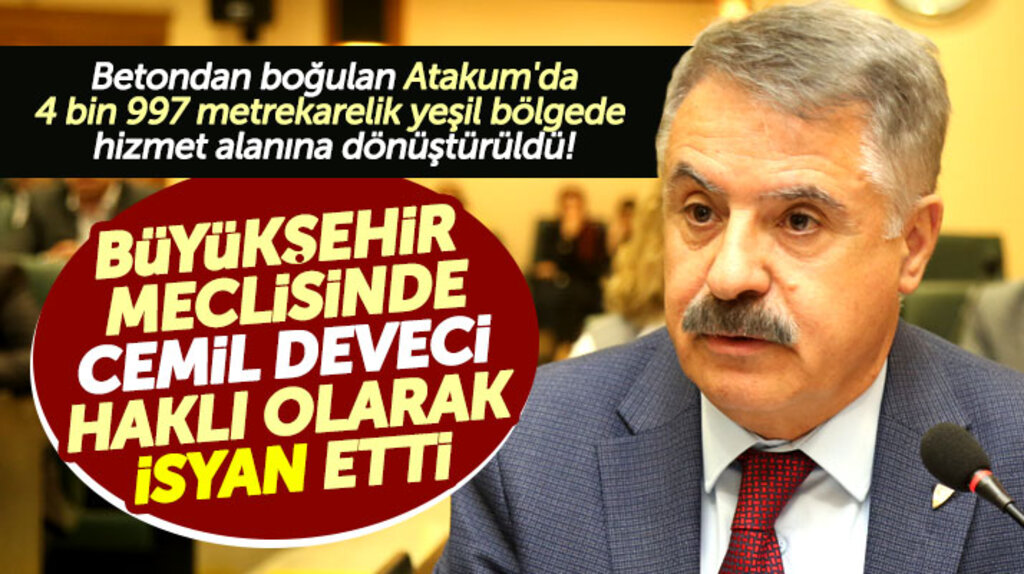 Cemil Deveci Atakum'da yeşil alanın hizmet alanına dönüştürülmesine tepki gösterdi