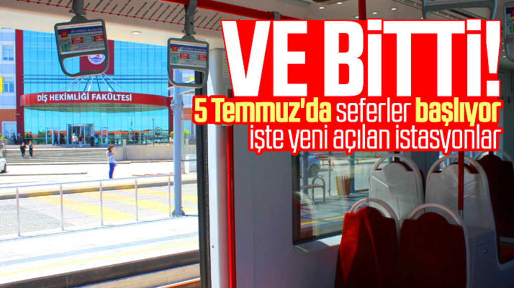 Samsun OMÜ raylı sistem kampüs içi seferleri 5 Temmuz'da başlıyor