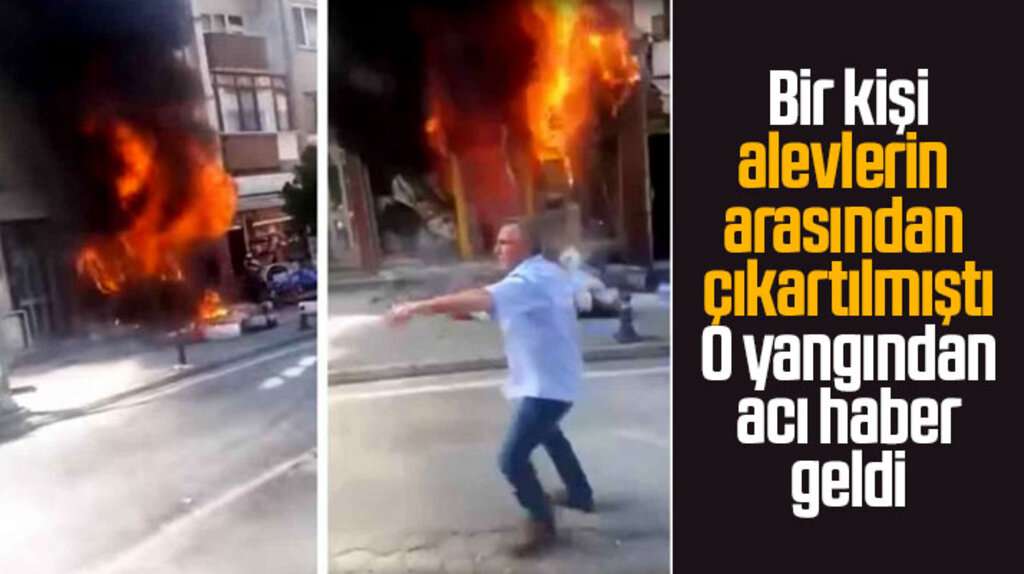 İlkadım ilçesinde yanan halı mağazasından kurtarılan Abdullah Kaya yaşamını yitirdi