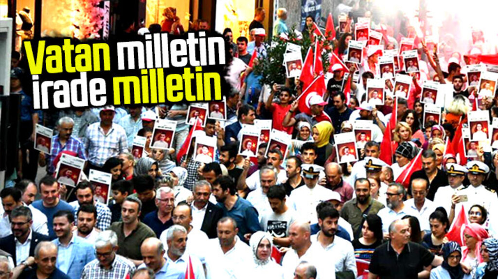 Samsun'da 15 Temmuz Demokrasi ve Milli Birlik Yürüyüşü düzenlendi