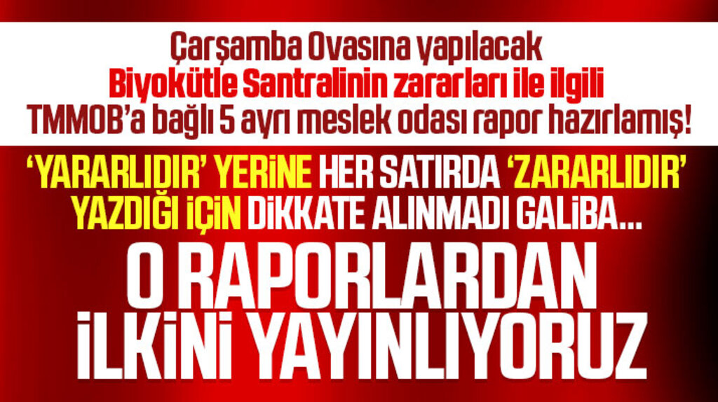 Biyokütle Enerji Santrali için 5 rapor hazırlandığı ortaya çıktı! O raporlardan ilkini yayınlıyoruz