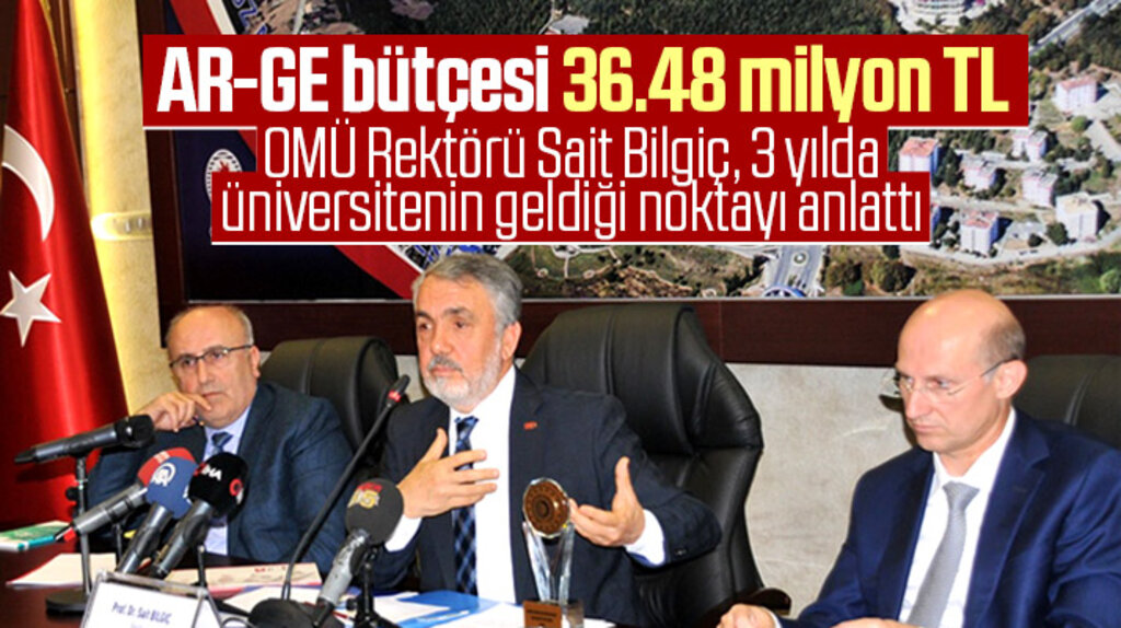 OMÜ Rektörü Sait Bilgiç 3 yıl içinde yapılan çalışmalarla üniversitenin geldiği noktayı açıkladı