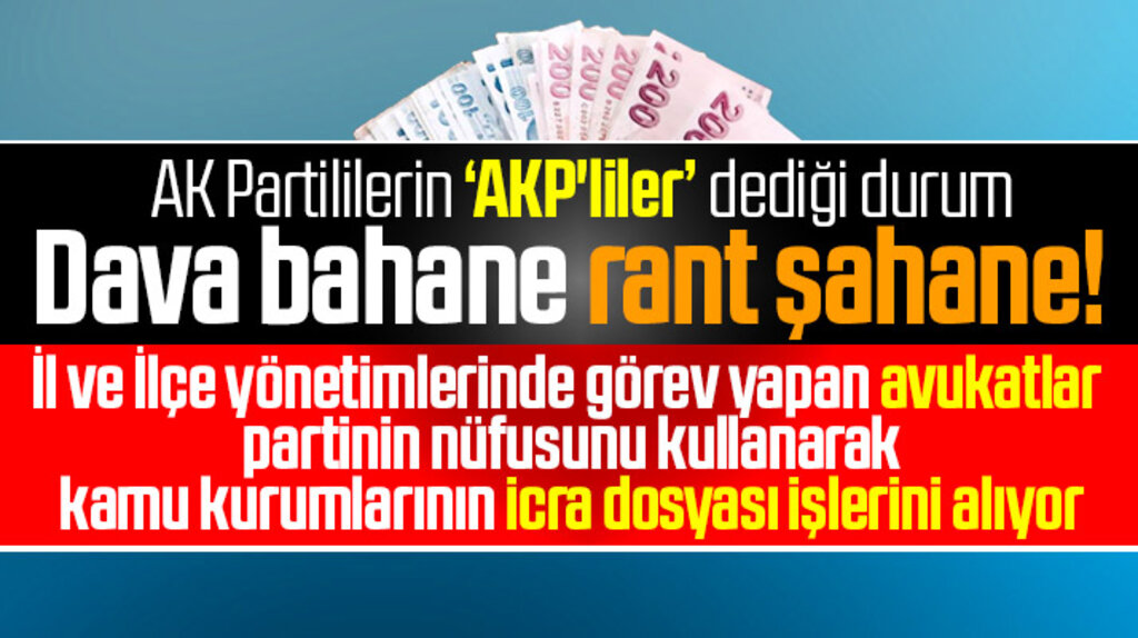 Samsun AK Parti yönetiminde ki avukatlar kurumların icra dosyası işlerini alıyor