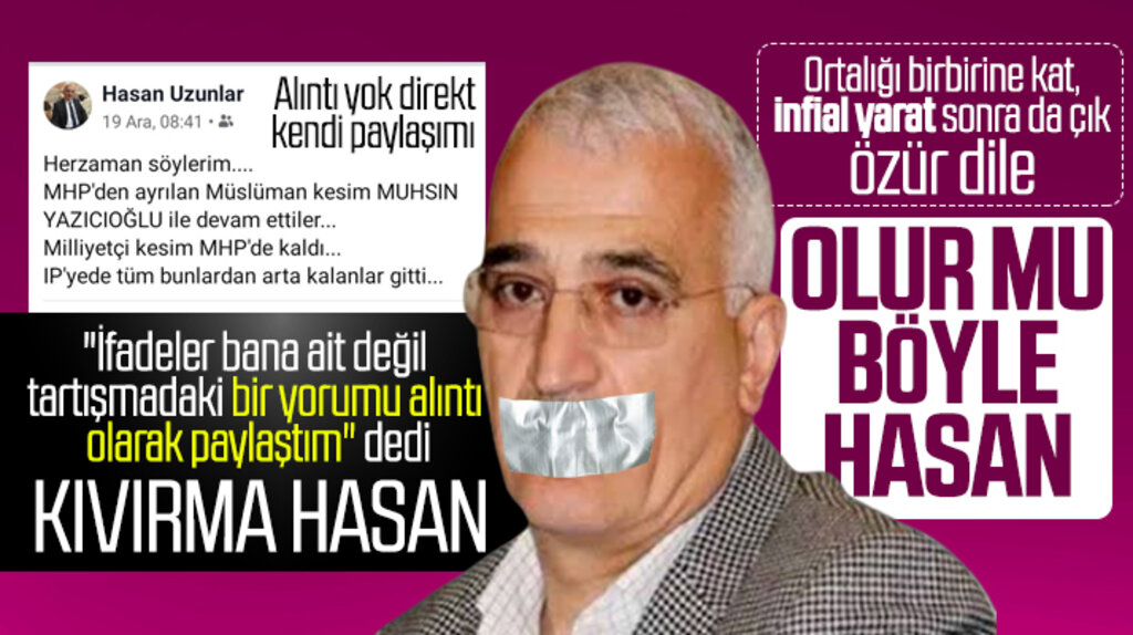 Atatürk'e hakaretten sonra MHP'lileri ayağa kaldıran Uzunlar özür diledi