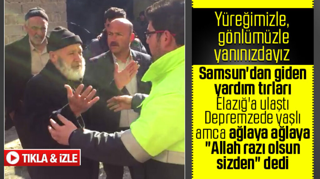 Atakum Belediyesinin Elazığ'a gönderdiği yardım tırları depremzedelere ulaştı