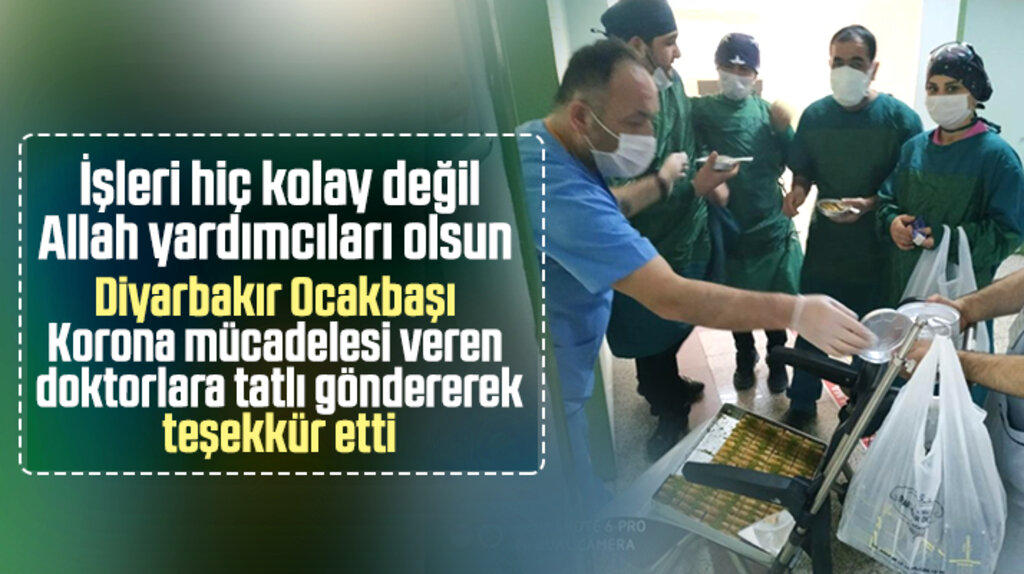 Samsun'da Diyarbakır Ocakbaşı Korona mücadelesi veren doktorlara tatlı ile teşekkür etti