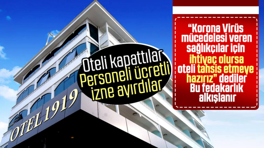 Samsun'da Otel1919 sağlık çalışanları için oteli tahsis etme kararı aldı