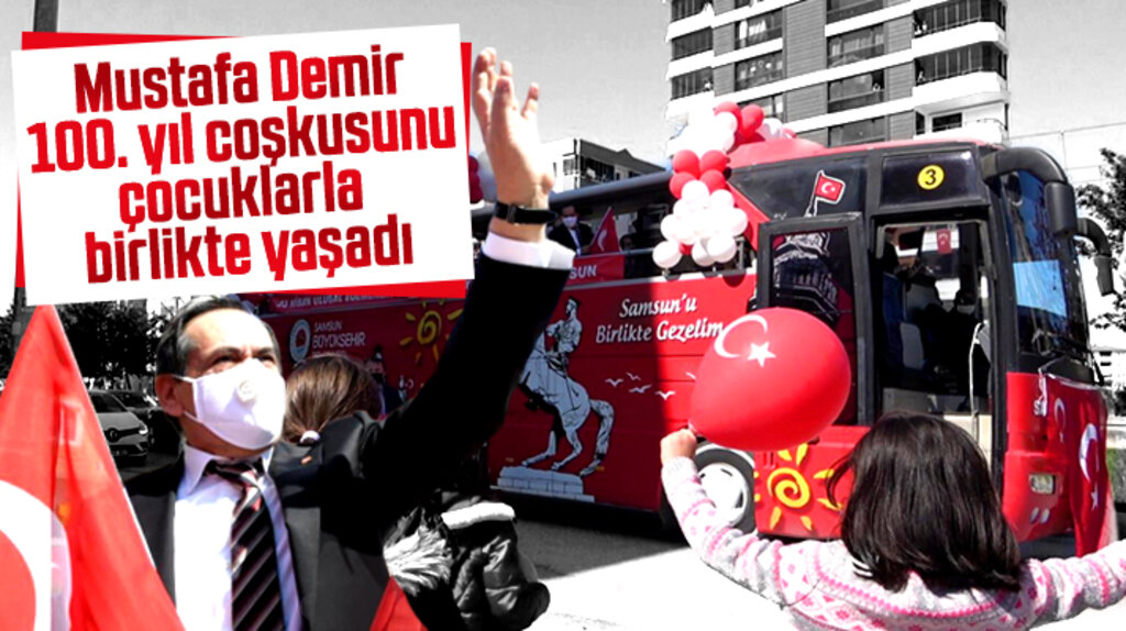 Mustafa Demir 23 Nisan'ın 100. yıl coşkusunu çocuklarla birlikte yaşadı