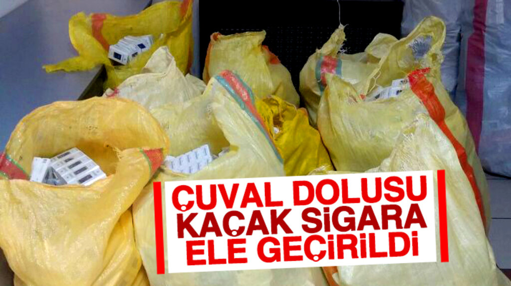 Samsun'da çuval dolusu 8 bin 150 paket kaçak sigara ele geçirildi