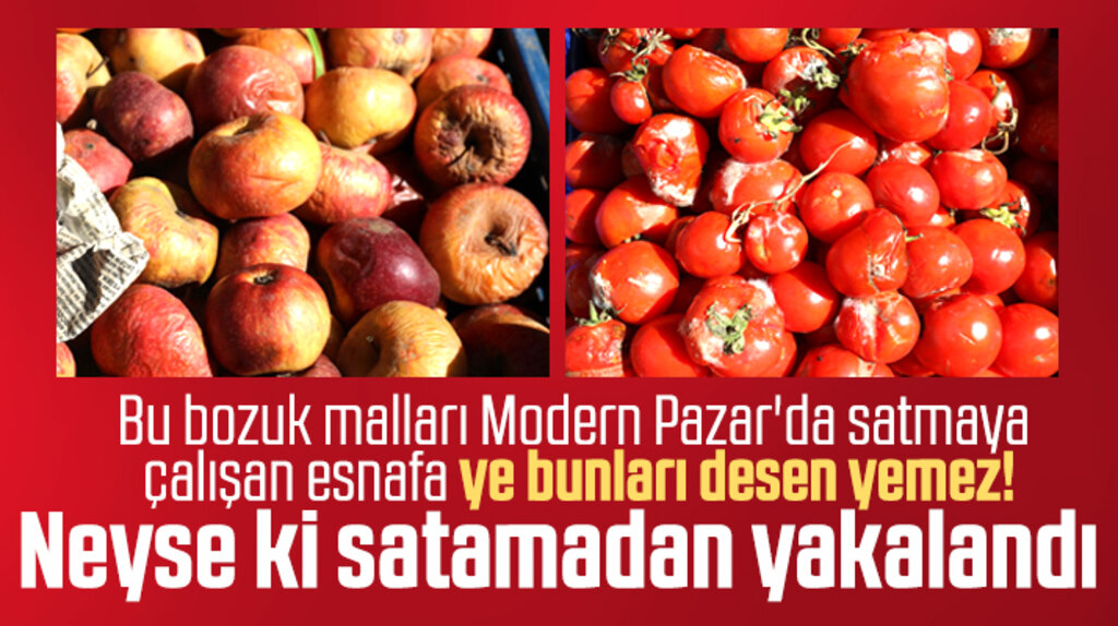 Samsun'da çürük sebze ve meyveleri satmaya çalışan pazarcı yakalandı